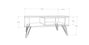 Hanah Home Ionis Mesa de Centro Roble y Blanco